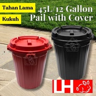12 Gallon Pail with Cover/ Garbage Bin with Cover/ Plastic Dustbin with Cover/ Big Rubbish bin / Ton