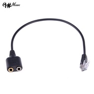 DOONJIEY 2/35mm to RJ9/RJ10 Mic/Headset Adapter Cable for Office Phone