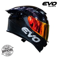 EVO GT-PRO Plain (Revo &amp; Irridium Lens) Full Face Dual Visor Helmet Motorcycle With Free Clear Lens