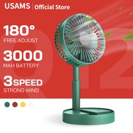 2023NEW Adjustable Mini Fan Kipas Small Cooling Handy Desk Home Office Table Battery USB Rechargeabl