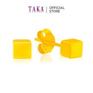 TAKA Jewellery 916 Gold Earrings Cube