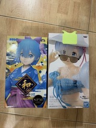 全新 日版 Re:從零開始的異世界生活  Re:Zero Re:Life in a Different World from Zero 絨毛毯 雷姆 拉姆  Re:Zero EXQ Figure & 
