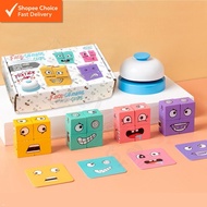 Magic Cube Emoji Rubik's Cube - Face-Changing Building Block for Kids - Fun Smiley Puzzle Toy