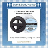 BATH AND BODY WORKS CAR PERFUME & HOLDER SET COMBO PEWANGI KERETA BBW SCENTPORTABLE