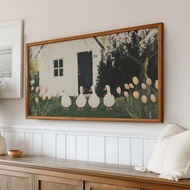 1 Piece Frame TV Children's Art, TV Art, Rustic Goose Paintings, Farmhouse Decor Digital Downloads, 
