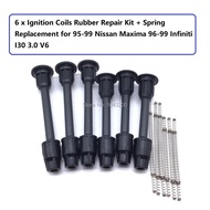 6 x New Ignition Coil Repair Rubber Boot + Spring for 95-99 Nissan Maxima 96-99 Infiniti I30 3.0 V6 