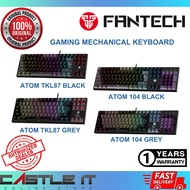 Fantech Atom 104 / TKL87 MK886v2 / MK876v2 Gaming Mechanical Keyboard – Black/Grey | Red/Blue Switch