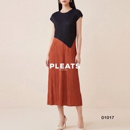 Pleated DRESS Code D1017 Length 47 Inches-PLEATS BY MAMA
