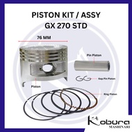 MESIN Piston Kit Assy GX 270 STD Diameter 76 MM Piston Engine Honda GX 270 Standard Complete Ring