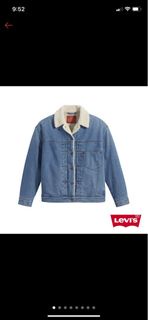 Levis Red工裝手稿風 毛領牛仔外套 / 寬鬆休閒版型