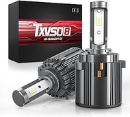 AUTENS H7 Led Headlight Bulb High and Low Beam 6000K Cold White LED Conversion Kit Waterproof Halogen Bulb Replacement 1:1 Mini Size with Fan 400% Brighter