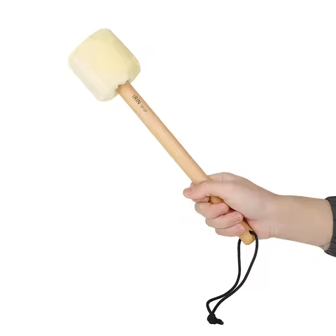 IRIN Bass Drum Big Drum Mallet Beech Handle Drumsticks For Performance/Practice Percussion Instrumen