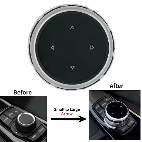 For BMW 1 2 3 4 5 6 7 Series X1 X5 X6 F20 F30 F10 F07 E60 E90 E70 IDrive Car Multimedia Big Knob Cov