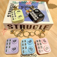 PISTA Musical Instrument Pendant Keychain, Birthday Gift Plastic DJ Processor Kids Toy, Mini Key Cha