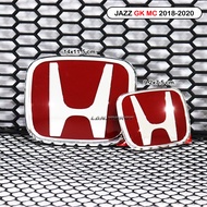 แท้ศูนย์ โลโก้ H แดง ติดหน้ากระจัง ติดท้าย แต่งรถ สำหรับ แจ๊ส All New HONDA JAZZ GK MC 2018 2019 202
