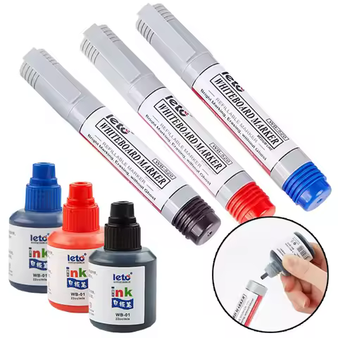 3 Colors Refillable Markers Vivid Quick Dry Erased Non Toxic Art Whiteboard Pen For Kids Adults Scho