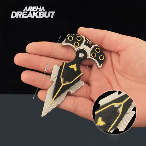 9cm Arena Breakout Knife Mini Chill Fang Hand Thorn Metal Keychain Alloy Pendant Game Model Accessor