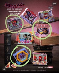 Hottoys cosbi spiderman across the spider-verse 盲盒 玩具 攞設 gwen & miles spider-punk spider-man 2099
