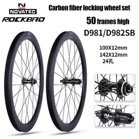 Novatec D981/D982SB Road Bike Wheeset Ultra-light Carbon Fiber 700C 100x12mm 142x12mm Center Lock 7/