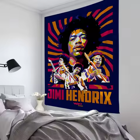 1pc singer J-JIMI HENDRIX Tapestry Room Decor Wall Cloth Party Hanging Background Room Decor Baby Ro