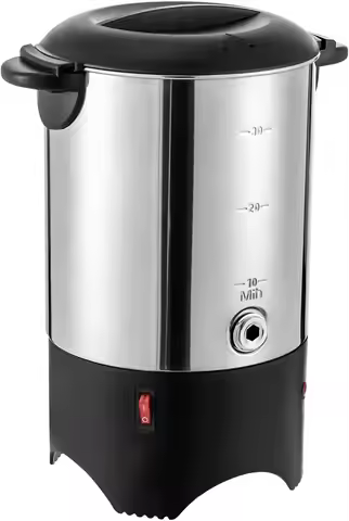 Stainless Steel Coffee Urn - 5.2L (30-Cup) Electric Coffee Maker, 1000W Fast Heating Beverage Dispen