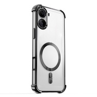 For OPPO K13 Turbo Pro 2025 Phone Case Electroplating Four Corner Anti Drop Magnetic Tape Heat Disse