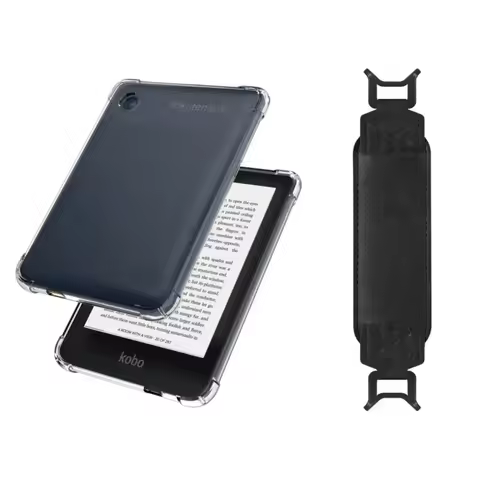 2-IN-1 For Kobo Clara Colour & BW & 2E (6") eBook Clear TPU Shockproof Back Cover Case + Security Ha