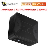 Beelink Mini PC SER6 Max AMD R7 7735HS/R9 6900HX Windows 11Pro DDR5 4800MHZ M.2 NVMe PCle4.0 SSD Qua