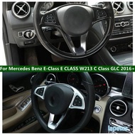 Steering Wheel Button Decor Frame Cover Trim Fit For Mercedes Benz E-Class E CLASS W213 C Class GLC 
