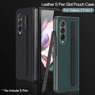 GKK Case Samsung Galaxy Z Fold 3 5G Luxury Leather With Pen Holder Case Hardcase Samsung Z Fold 3 5G