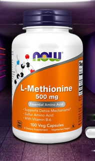 L-Methionine 500 MG 100 Capsules by NOW FOODS