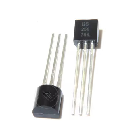 5PCS BS250 In-line TO-92 MOS FET 45V 230mA P-Channel Transistor BS-250
