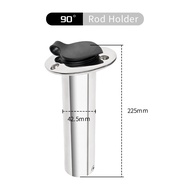 Marine Stainless Steel Boat Fishing Rod Holder Oval with PVC cover Heavy Duty Flush Mount Rod Holder