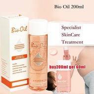 【buy 200ml  gift 60ml】Bio-Oil Skincare for Scar Stretch Mark Treatment Oil Scar Gel Cream Marks Unev