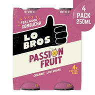 Lo Bros Passionfruit Kombucha (4x250ml)