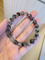 老礦巴西 綠幽靈红幽靈手串手鏈 8mm  Brazilian Green Phantom  & Red Phantom Quartz Bracelet,bracelets, Earrings,earr