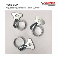 12-22mm Stainless Steel Hose Clip  / Hose Clamp / Pipe Holder German Type / Klip hose getah Paip Pem