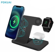 3 in 1 15W Fast Wireless Charger Pad Dock Station For iPhone 14 13 12 11 Pro Max XS XR X 8 Apple Watch 8 7 SE 6 AirPods 3 Pro