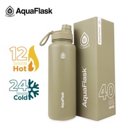 AQUAFLASK (40oz) AQUA FLASK Wide mouth w/ flip cap Vacuum Insulated Stainless Steel Drinking Water B