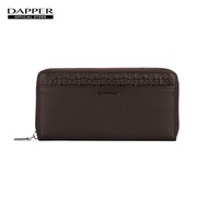 DAPPER กระเป๋าสตางค์ Monogram Accordion Long Wallet สีน้ำตาล