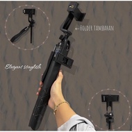 Selfie STICK WIRELESS TRIPOD L16 WITH HAND STABILIZER HOLDER SPECIAL HANDPHONE IN TRIPOD AND TONGSIS