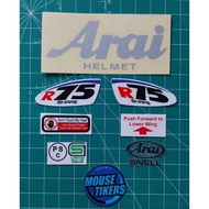 Arai Cutting Silver Helmet Package Accessories Sticker