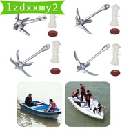 [Lzdxxmy2] Foldable Grapnel Anchor Buoy Ball with 20M Rope, Foldable Kayak Anchor Claw for Boats Raft Fishing Rowing Boards
