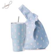 台灣直送🍄Sou Sou 不鏽鋼 保溫 冰霸杯 十數 藍 冰霸杯提袋組 水杯 不鏽鋼杯 900ml Sousou