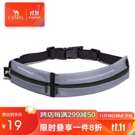 骆驼（CAMEL）运动腰包 男女跑步手机腰包运动健身迷你腰包 8W3AMT002 灰色