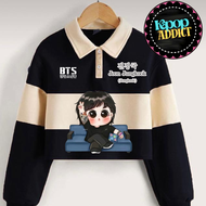SWEATER CROP JUNGKOOK BTS SWEATER WANITA PROMO FREE TOPI 5 ORANG PERTAMA
