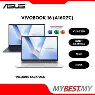 Asus Vivobook 16 Laptop AMB222WS/AMB223WS (Core™ Ultra 5-225H/Intel® Graphics/16GB/512GB)