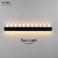 [48H Shipping] Modern minimalist linear wall lamp for bedroom bedside, creative long strip light for