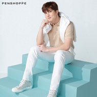 Penshoppe Dress Code Textured Knit Polo For Men (Old Rose/Tan)