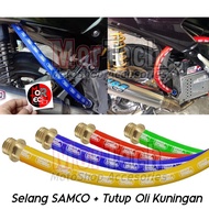 Paketan Selang Oli Mesin Hawa Radiator Samco Sport Big plus Tutup Baut Oli Kuningan Nepel Oli Free K